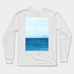 Ocean Blue Watercolor Long Sleeve T-Shirt